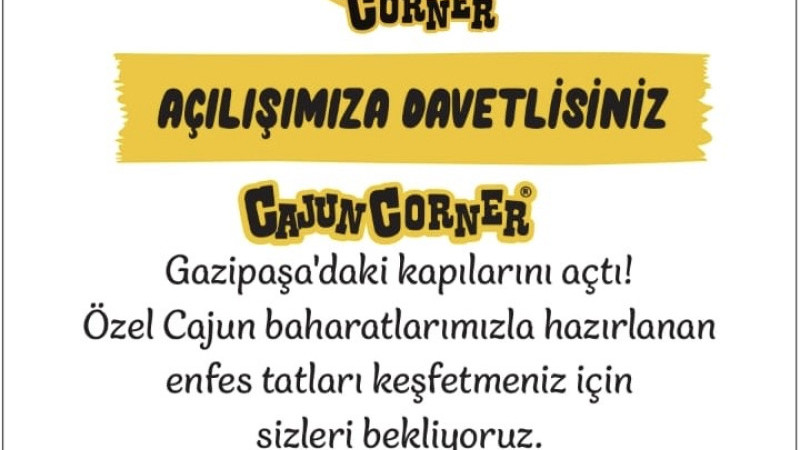 CAJUNCORNER AÇILIYOR