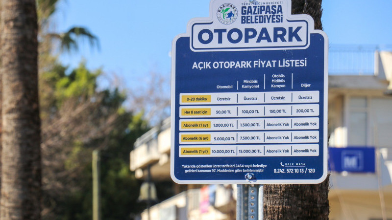 OTOPARKLAR ÜCRETLİ OLDU