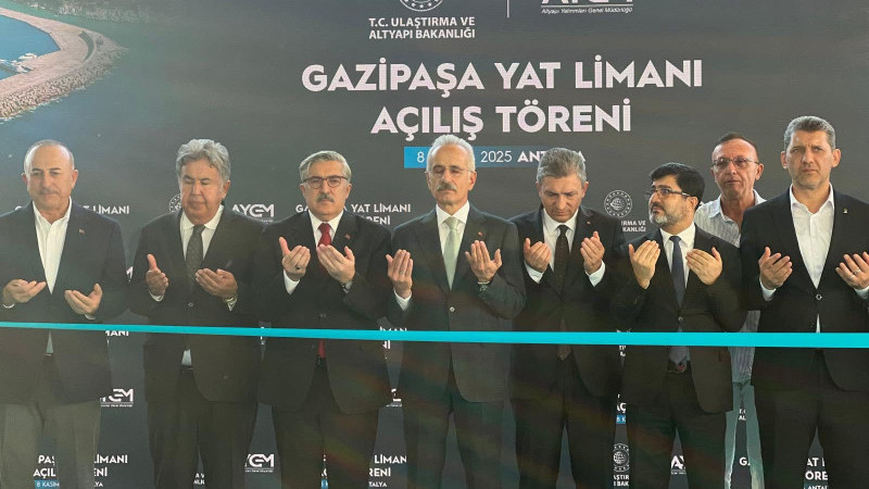 GAZİPAŞA YAT LİMANI TÖRENLE HİZMETE AÇILDI