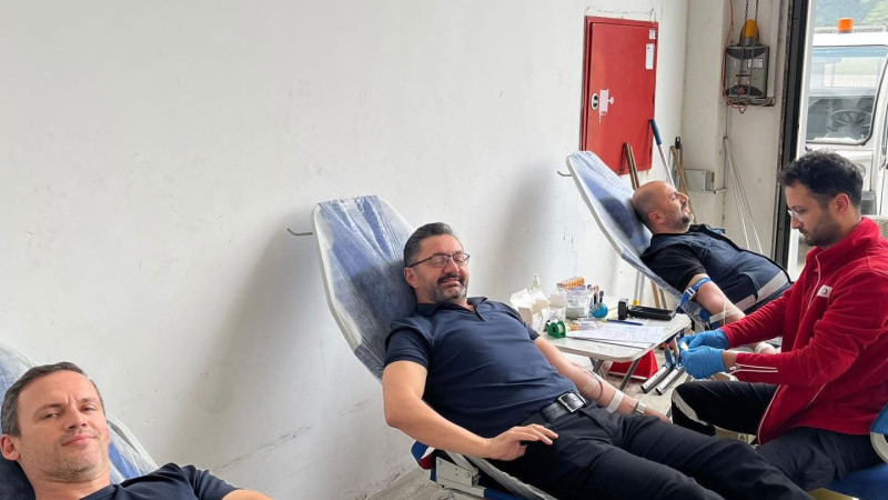 Havalimanı çalışanlarından kan desteği